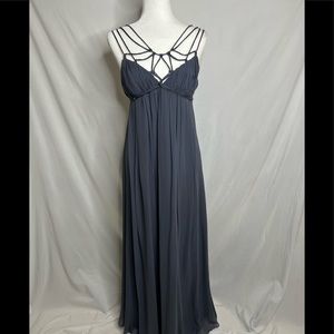 Ted Baker gray maxi dress size 3 equal to a 8 in US.